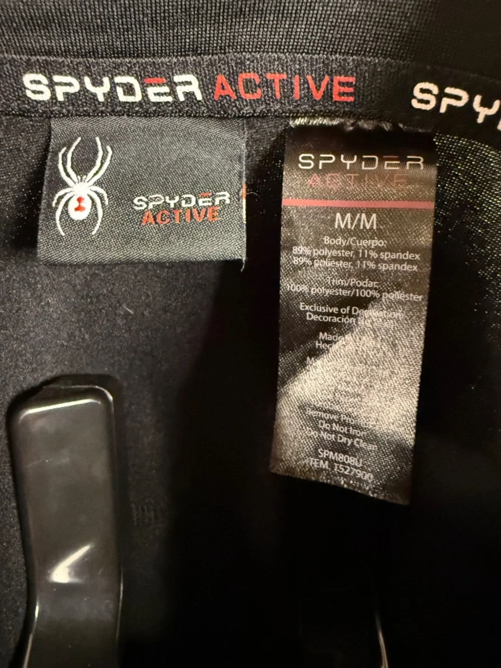 Spyder Active Men's Black 1/4 Zip Performance Pullover Size M